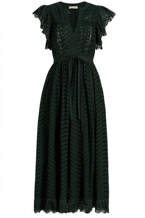 Olga Flutter Sleeve Midi Dress