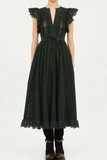 Olga Flutter Sleeve Midi Dress
