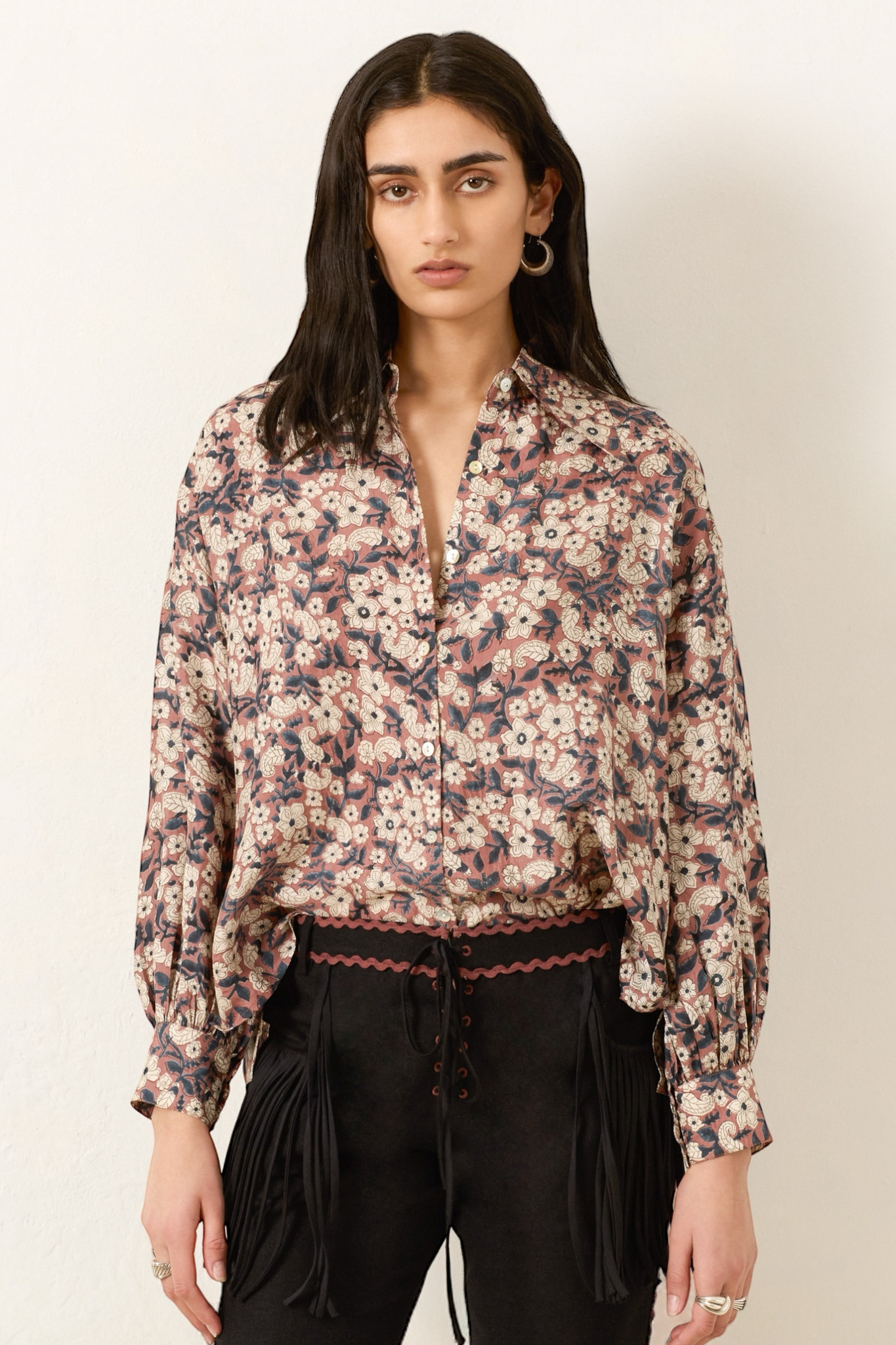 Emery Sepia Floral Shirt