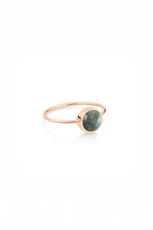 Mini Pixie Ever Black MOP Disc Ring