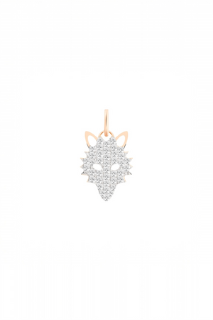 Diamond Wolf Charm