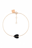 Angèle Mini Onyx Heart Bracelet