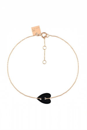 Angèle Mini Onyx Heart Bracelet