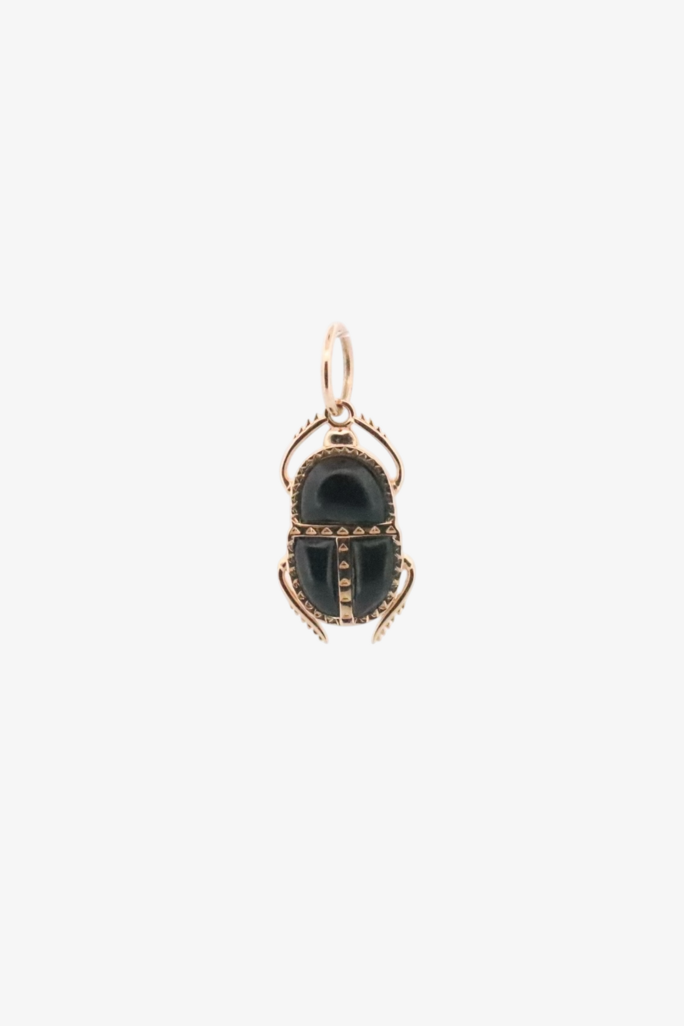 Black Onyx Beetle Charm
