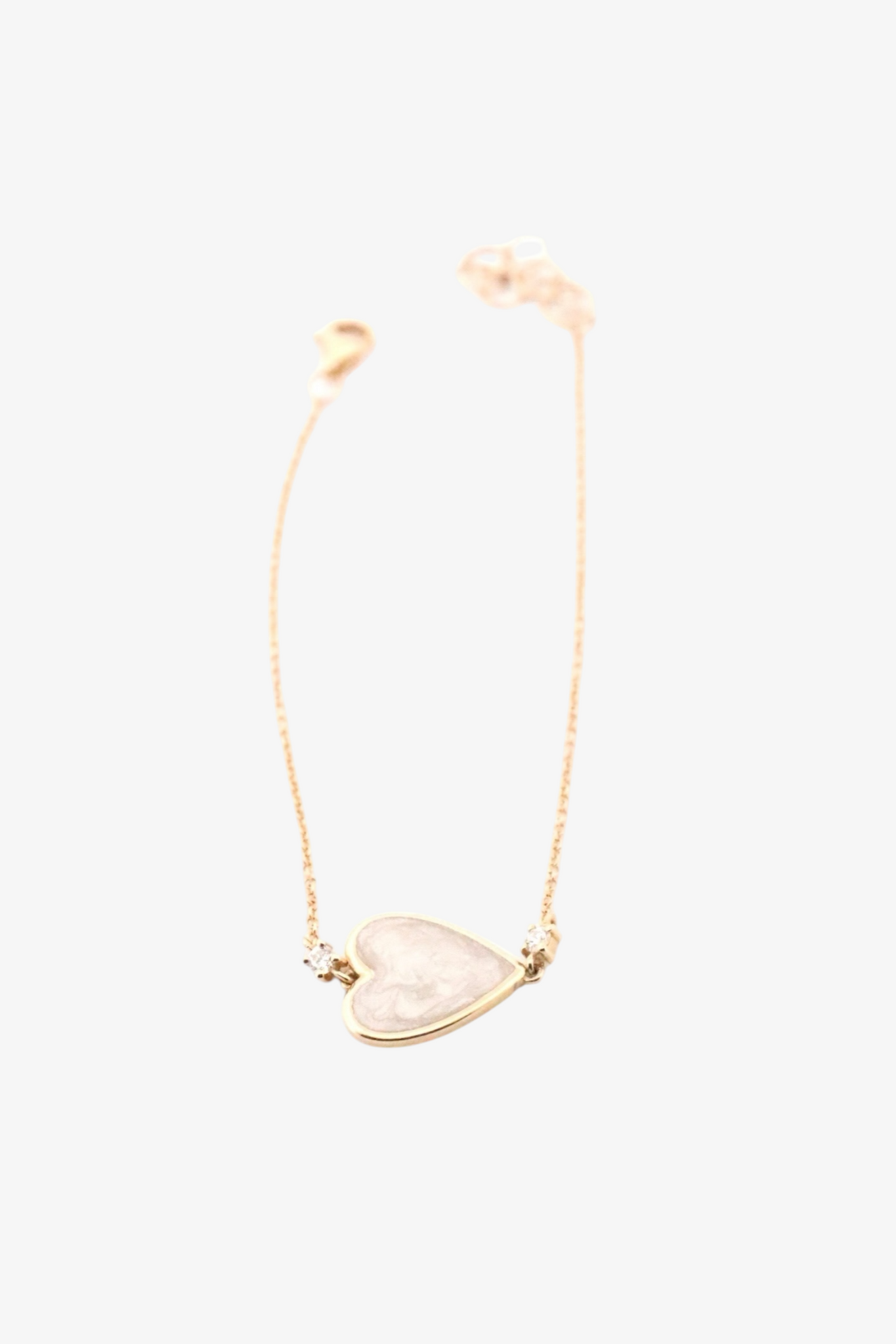 Opal & Diamond Heart Bracelet