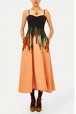 Fiora Printed Cotton Poplin Midi Dress