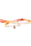 Chrysoprase, Sunstone + Jade w Diamond Drop
