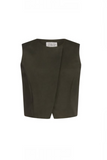High Neck Hidden Placket Vest