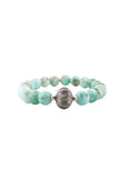 Turquoise Beaded Bracelet w/Pave