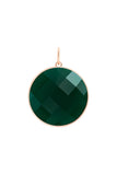 Jumbo Pixie Ever Green Agate Disc Charm
