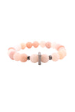 Peach Aventurine w Oxidized SS Pave Beads