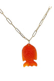 Carnelian Fish Charm