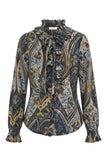 Catroux Long Sleeve Silk Blouse