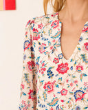 Silvie Floral Beam Silk Dress
