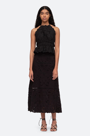 Blaire Eyelet Halter Neck Top