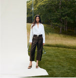 Leather Slouchy BF Trouser