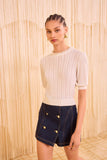 Gemma Short Sleeve Knit Top
