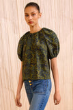 Talie Silk Short Sleeve Blouse