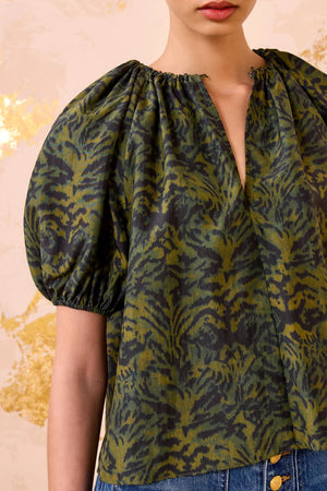 Talie Silk Short Sleeve Blouse