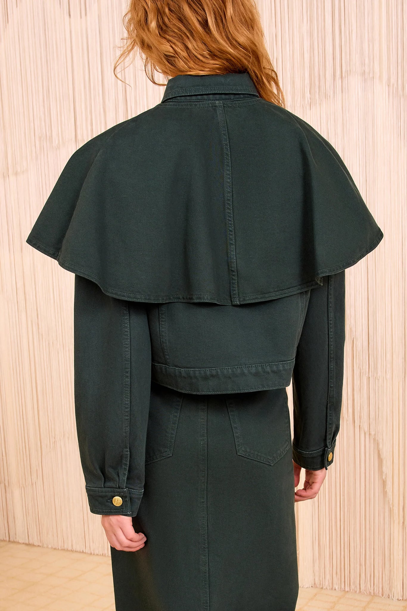 The Agata Denim Cape Jacket