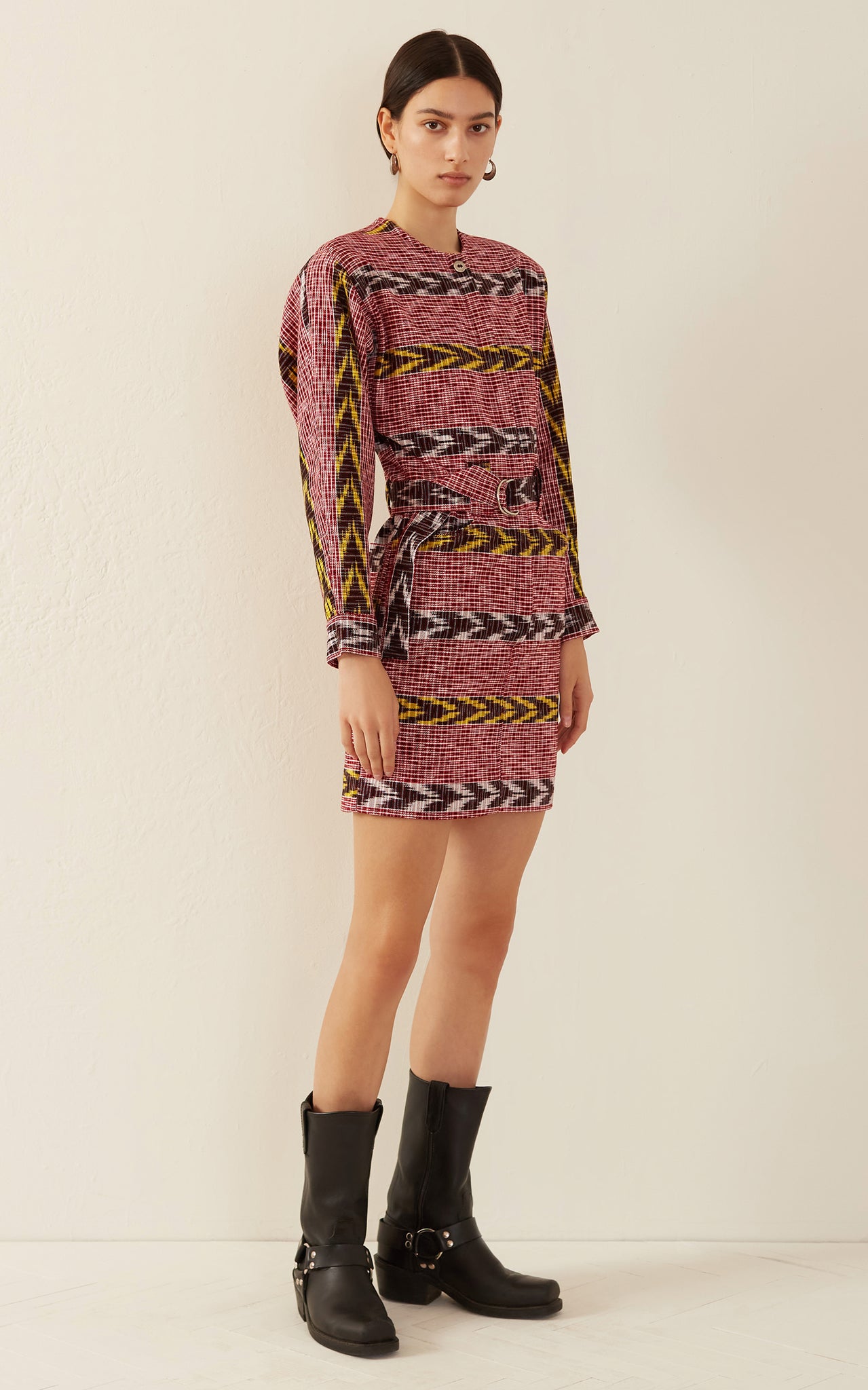 Laurent Pomegranate Ikat Dress