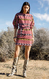 Laurent Pomegranate Ikat Dress