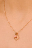 Rhodochrosite Tiny Bead Charm