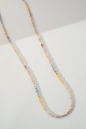 Multi Sapphire Beaded Necklace