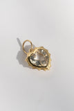 White Topaz Heart Charm