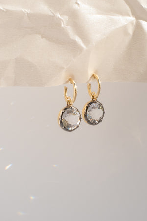 White Topaz Hoops