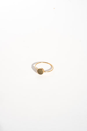 Mini Ever Golden Obsidian Disc Ring