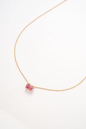 Mini Cocktail Pink Topaz Necklace