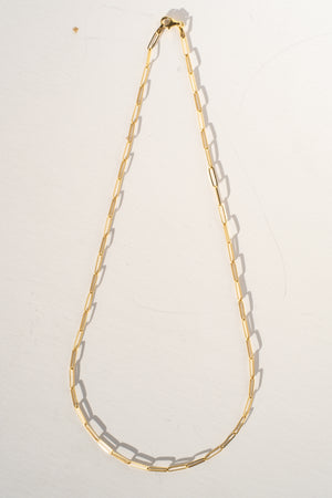 14k YG Paperclip Chain