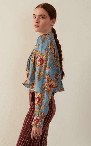 Rhiannon Azure Blouse