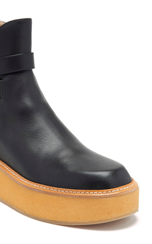 Lennox Buckle Leather Ankle Boots