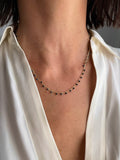 14k Gold Sapphire Ball Necklace 20"